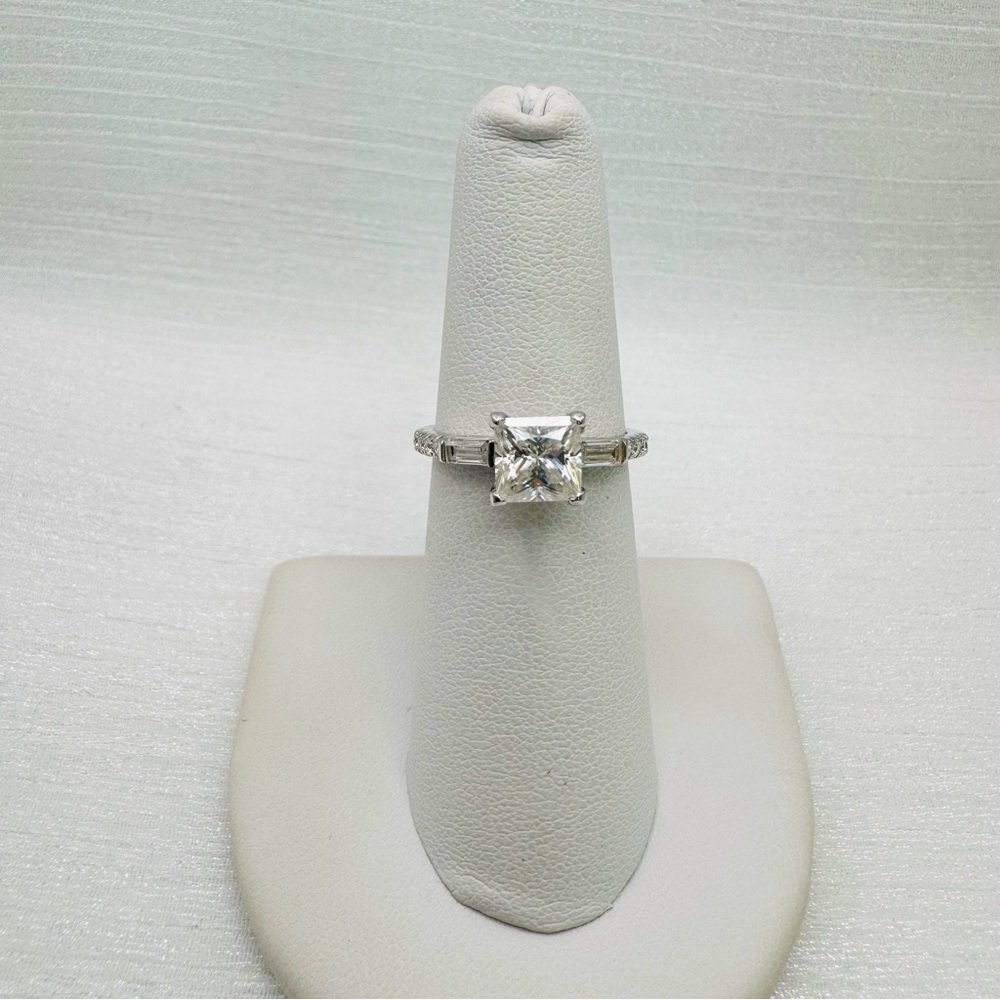 Size 6 Moissanite and silver ring
